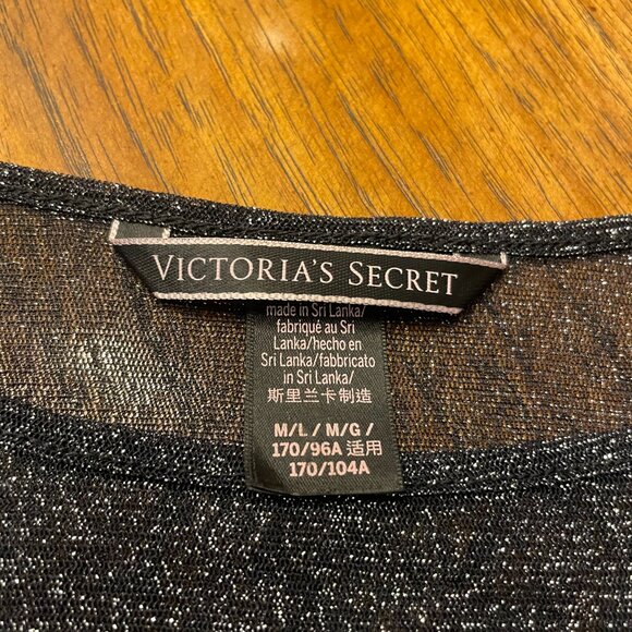 Victoria's Secret Sexy Sheer Mesh Sparkle Long Sleeve - Picture 4 of 4